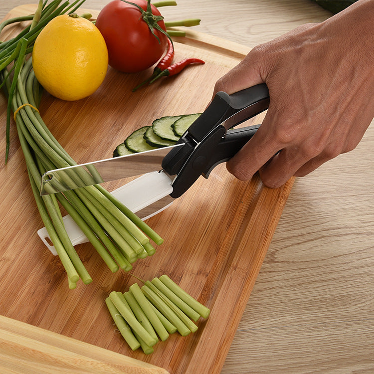 Chopping board scissors household scissors camping multi-function vegetable scissors food supplement cutting multi-function kitchen outdoor scissors two in one