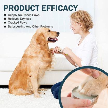 Bálsamo para patas de perro: cura, repara y restaura las patas secas, agrietadas y dañadas. Cera, humectante y protección para las patas y las almohadillas de los perros. Eficaz y seguro. 2 oz.