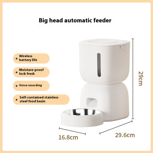 3L Automatic Long-Lasting Pet Feeder with Visible Window and Voice Broadcast