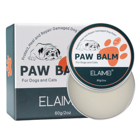 Bálsamo para patas de perro: cura, repara y restaura las patas secas, agrietadas y dañadas. Cera, humectante y protección para las patas y las almohadillas de los perros. Eficaz y seguro. 2 oz.