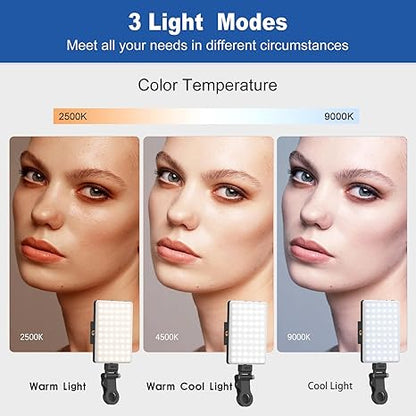 Selfie Light, Shooting Light, Smartphone Light, Ring Light, Clip, Photography, Actress Light, iPhone Compatible, Online Meetings, Shooting, Broadcasting, Smartphone/Tablet Mounting, 3 Color